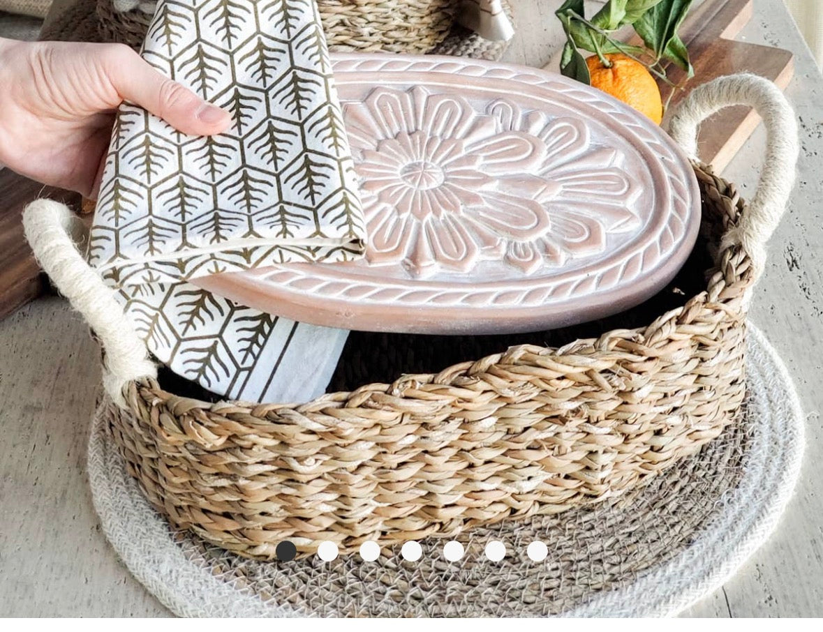 Handmade Bread Warmer and Wicker Basket
