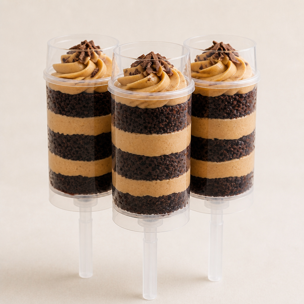 Chocolate Peanut Butter Cake Push Pops