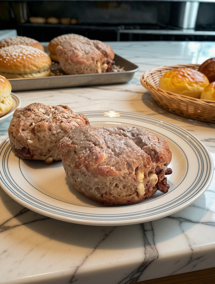 Strawberry White Chocolate Scone